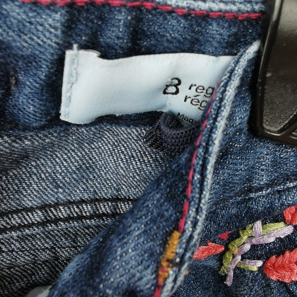SIZE 8R GAP Kids Floral 1969 Flarred Jeans EUC - Picture 5 of 7